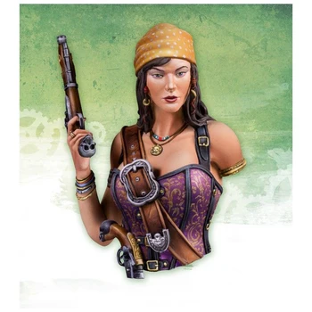 1/12 Mária Pirate girl s 2 predlženie poprsie hračka Živice Model Miniatúrne Auta unassembly Nevyfarbené