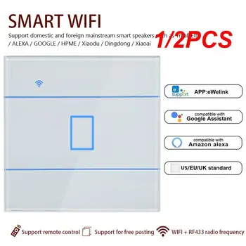 1/2KS, Wifi, Smart Switch Wifi+RF Diaľkové Ovládanie Spínač S 433 Mhz RF Funkcia funguje S Alexa Echo Alice Smart
