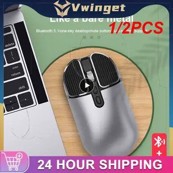 1/2KS Wireless Mouse RGB Dobíjacia Myš Bezdrôtová Počítač Tichý Mause Podsvietený Ergonomic Gaming Mouse Na Notebook