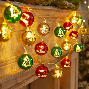 1,5 m 10Led Vianočný Svetelný Reťazec Snehuliak Santa Cluas Vianočný Strom Lampa String Visí Ozdoby Prívesky Veselé Vianoce Dekor