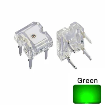 100KS Zelená Flat Top LED Piranha Transparentné Jasný Objektív Super Flux Extrémne Jasný širokouhlý Obdĺžnik Svetlo Lampy