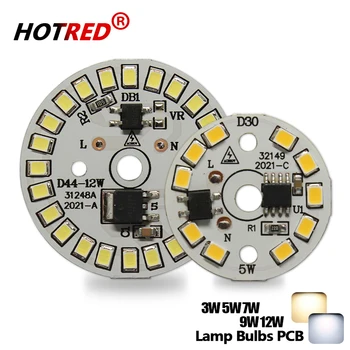 10pcs LED Čip AC 220V-240V 3W 5W 7W 9W 12W SMD 2835 Integrované IC ovládač Zdroja Svetla Žiarovka Driverless Hliníkový plech