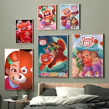1PC Karikatúra Tlače Plagát Papier Nepremokavé HD Nálepky Disney Sústruženie Červená Spálne Vstup Domov Obývacia Izba Bar Wall Art Decor