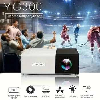 1PC-YG300 Mini Projektor Domov Cezhraničné LED Prenosný Projektor s Vysokým Rozlíšením Výrobca