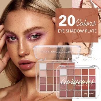 20 Farieb Eyeshadow Palety Matné Očné Tiene Pearly Lesk Nahé Dlhotrvajúci Kozmetika Make-Up Odolný Gadgets Krásy Make-Up Set