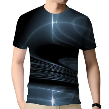 2023 Mužov Lete Nové 3D Vzor Tlačené Dizajn Vonkajší T-Shirts Módne Okrúhlym Výstrihom, Krátke Rukávy Oblečenie Bežné Trend Voľné Tees