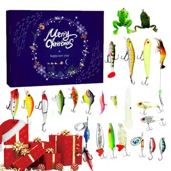 2023 Rybárske Náčinie Adventný Kalendár 24pcs Vianočné Odpočítavanie Kalendár Rybárske Náčinie Darček Box Set Creative 24day Časovač Darček