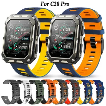 22 mm Silikónové Popruh Pre C20 Pro Smartwatch Popruh Qucik Vydania Band Náramok Watchband correa ремешок Príslušenstvo