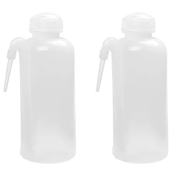 2X 500 ml Plastová Umývanie Fliaš Squeeze Dávkovanie Fľašu