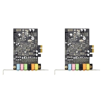 2X Pcie 7.1 CH Zvuková Karta Stereo Surround Zvuk PCI-E Vstavané 7.1 Kanálové Audio Audio Systém CM8828