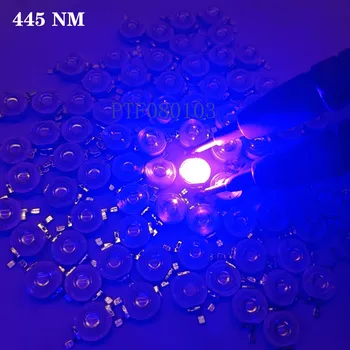 3W 45mil Čip Kráľovská Modrá 445nm~460nm LED perličiek žiarovky lampy crystal diódy rastlín rastú svetlo lampy časti