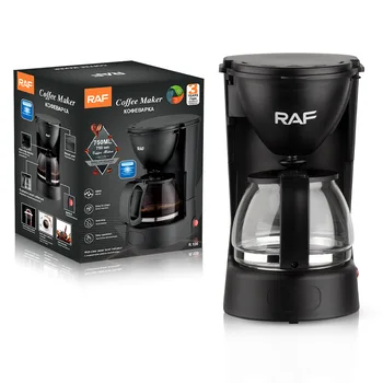 5 Poháre Drip kávovar Semi Automatic Smart kávovar s opakované použitie Filtra Otepľovanie Doska Coffee Pot pre Domácnosti a Kancelárie