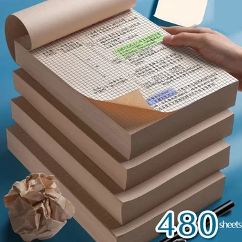 640 Listov Návrh Papier Písanie Testu Notebooky Matematických Výpočtov Mriežky Vykresľovanie Papier pre Študentov Prázdne Doodle Knihy