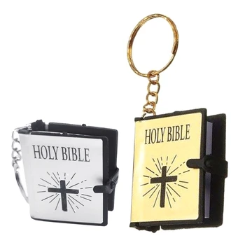 Anglická Verzia Mini Náboženských Kresťanských Keychain pre prívesok na Kľúč Krúžok pre Kľúča Držiteľa Ženy Taška Kúzlo Dropship