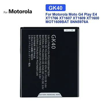 Batéria GK40 2800mah G4Play Pre Motorola Moto G4 Hrať E4 XT1766 XT1607 XT1609 XT1600 MOT1609BAT SNN5976A GK 40 Bateria