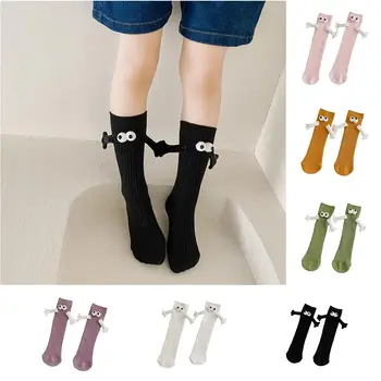 Cartoon Deti Ručné Držanie Ponožky Harajuku Polovice Trubice Bavlna Magnetické Sacie 3D Ponožky kórejský Štýl Farbou Chlapec