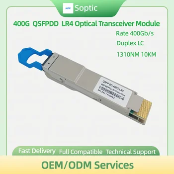 Cisco compatible 400GBASE-LR4 QSFPDD PAM4 1310nm 10km DOM Duplex LC UPC SMF Optický Vysielač Modul