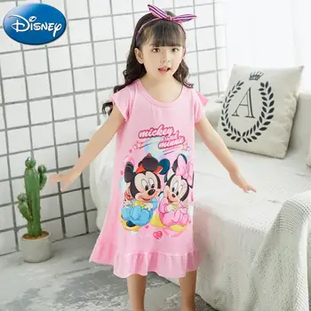 Dievčatá Bežné Šaty Disney Mrazené Elsa Morská Víla Princezná Nightdress Detské Letné Pyžamo Krátky Rukáv Dievčatá Sleepwear