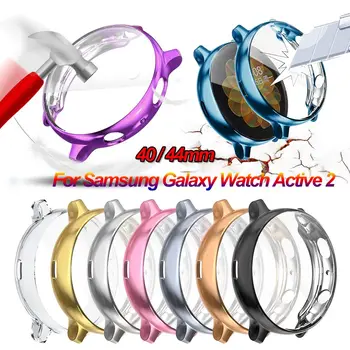 Electroplate TPU Prípade Úplné Pokrytie Screen Protector Samsung Galaxy Sledovať Aktívny 2 40 44 mm Inteligentné Príslušenstvo Vysokej Kvality