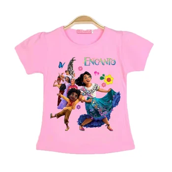 Encanto Mirabel Dievča, T-Shirts Deti Oblečenie Disney Bavlna Tričká pre Deti Karikatúry Módne Anime Topy Outfits3-9Y