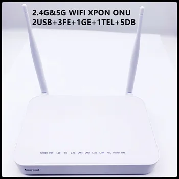 FTTH 5G XPON onú exkluzivitu 1GE+3FE+5DB WIFI 2.4 G&5G Dual Band FTTH Optického Vlákna ONT OLT EPON GPON bez Napájania Nové