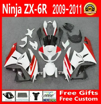 g51 Bielej a Červenej ZX-6R 2009 2010 2011 Kapotáže držiak Pre Kawasaki ninja ZX6R 09 10 /11 (Doprava EMS zadarmo), Horské