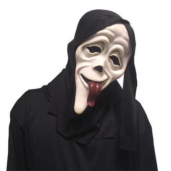 Halloween Masky Realistický Film Kričať Desivý Tvár Strašidelný Duch Maska Držať Jazyk, Vtipné Strašidelné Cosplay Kostým, Maska Strany Rekvizity