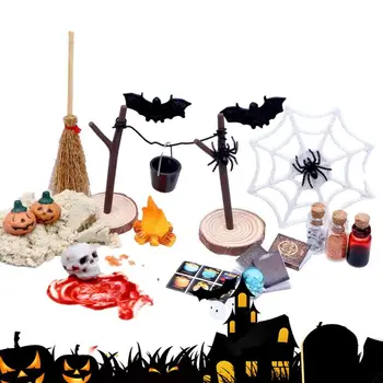 Halloween Miniatúry 27 Kusov Miniatúrne Halloween Figúrky Horor Hračka Nastaviť Miniatúry Domček Pre Bábiky, Príslušenstvo Pre Halloween