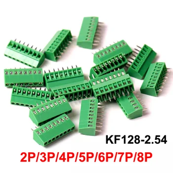 KF128 2.54 mm PCB Skrutkovacie svorky Bloky Konektor - 10pcs (komã © tou je 2p-8P)