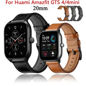 Kožené Watchbands Pre Amazfit GTS 4 2 Mini 2e Popruh 20 mm pre Xiao Huami Amazfit His U 3 Pro Samrt Kapela Šport Náramok Correa