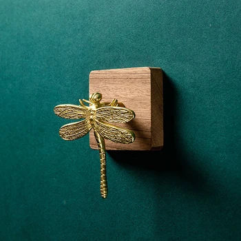 Mosadz Dragonfly Zvládnuť Jednoduché Nordic Skrinku Zlata Čistej Medi Zásuvky Gombíka Dvere