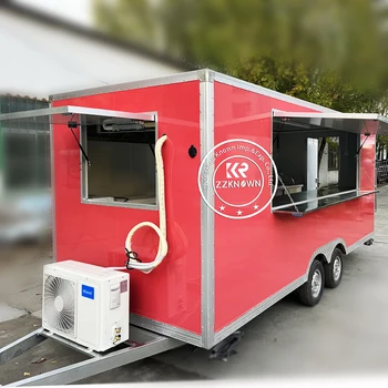 Najpredávanejších Mobilných Potravín Vozíky Nehrdzavejúcej Ocele Hot Dog Košíka Koncesie Trailer Prípojné Potravín Trailer Mobile Kuchyňa na Predaj