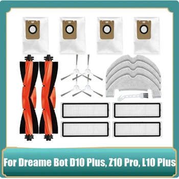 Náhradné Diely Pre Dreame Topánok D10 Plus RLS3D, Z10 Pro, L10 Plus Robota Vákuové Hlavné Bočné Kefa Hepa Filter Mop Vrecka na Prach