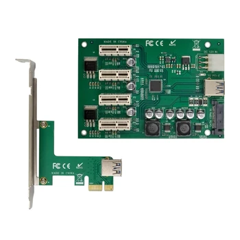 PCIe 1 až 4 PCI, 1X Sloty Stúpačky Kartu Mini ITX na Externé 4 PCI-e Slot PCIe Adaptér Port Násobiteľ Karty ASM1184