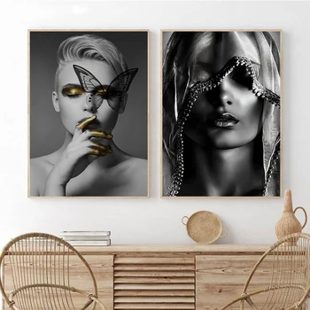 Portrét Blondína Ženy, Plagáty a Vytlačí Abstraktné Umenie Plátno na Maľovanie Zavesiť V Miestnosti Wall Art Obraz Domáce Dekorácie