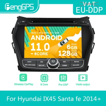 Pre Hyundai IX45 Santa Fe 2014+ Android autorádia Stereo DVD Multimediálny Prehrávač 2 Din Autoradio s GPS Navi PX6 Jednotka Dotykový Displej