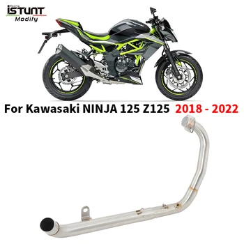 Pre Kawasaki NINJA 125 Z125 NINJA125 2018 - 2022 Motocykel Výfukových Uniknúť Moto Prednej Polovici Prepojenie Potrubia Pripojiť Originál Šál