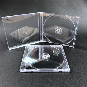 Priehľadné Plastové Jeden Kus puzdra Disku CD Prípade Pribrala disku CD, Disku DVD Box Úložný Organizátor Poľa Album Box Prípadoch
