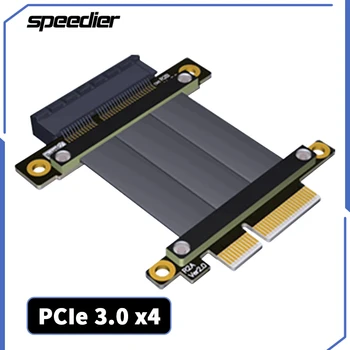 R22AB Stúpačky PCI Express 3.0 X4, Aby x4 Predlžovací Kábel PCIe 4x Extender Jumper Viac kompletný Signál Zachytiť Kartu sieť LAN, USB Karty