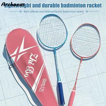 Raketa Badminton Set Jednolôžkových A Dvojlôžkových Raketa Ultra-Ľahký A Odolný Raketa Badminton Set Pre Mužov, Ženy, Dospelých A Študentov