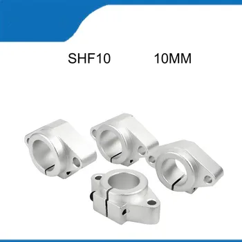 SHF10 （4PCS）10 MM Kvalitné Lineárne Ložiská Hriadeľa Podporu CNC Router pre 3D Printerh orizontal optickej osi upevnenie držiaka