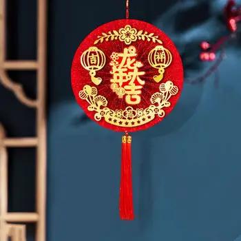 Slávnostné Visí Ozdoby Čínsky Nový Rok Papier Ventilátor Ornament s Strapec Slávnostné 2024 Jarný Festival Dekorácie na Pozadí