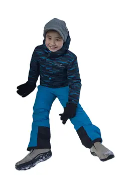 Snowsuit chlapci nohavice a bunda izolované čalúnená 6-7 rokov export Európa snehu dôkaz vetru