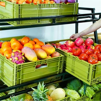 Supermarket Kôš Pre Skladovanie Ovocia, Zeleniny, 2 ks/veľa Veľké Kapacity Domácej Organizátor Box Multi Funtion