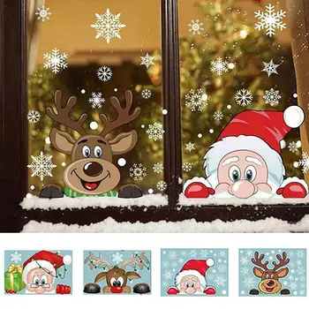 Unikátne Vianočné Okno Nálepka z PVC, Biela Vločka Vianoce Sklo Odtlačkový Krásne Hladké Vianočné Sklo Nálepka pre Chladničky