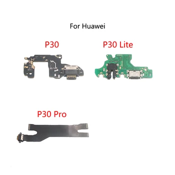 USB Nabíjanie Dock Port Zásuvka Jack Konektor Konektor Flex Kábel Pre Huawei P30 Pro Lite Plnenie Doske Modulu