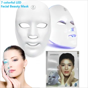 USB nabíjateľné masque anti - âge beauté de la peau 7 couleurs sans fil LED masque thérapie fotón soins de la peau krásy mete