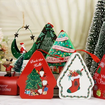 Vianočné Malej Plechovej Krabici Plechovku Čokoládovej Tin Darček Cukríky Balenie Box Plech Box
