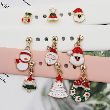 Vianočné Silikónové Popruh Dekoratívne Nechty zobrazili kľúčové tlačidlá Kovový Tvorivosti Watchband Nit Príslušenstvo pre Apple Hodinky