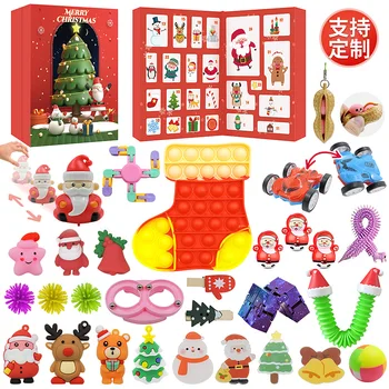Vianočný Adventný Kalendár, Časovač Do Vianoc, Fidget Zmyslové hračky pre Deti, fidget hračky Vianočný Darček pre Strán Deti na Vianoce